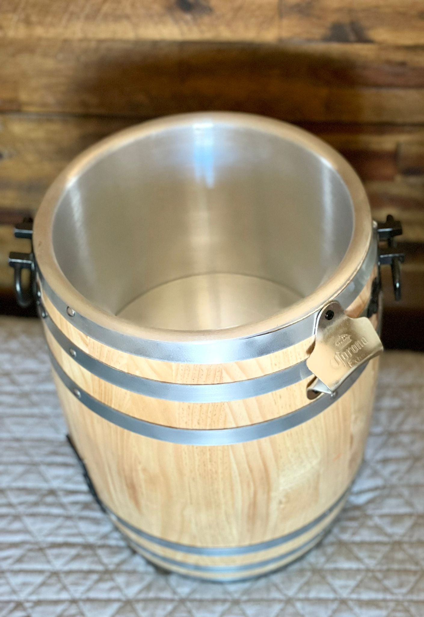 Personalized Barrel Cooler with Bluetooth Speaker