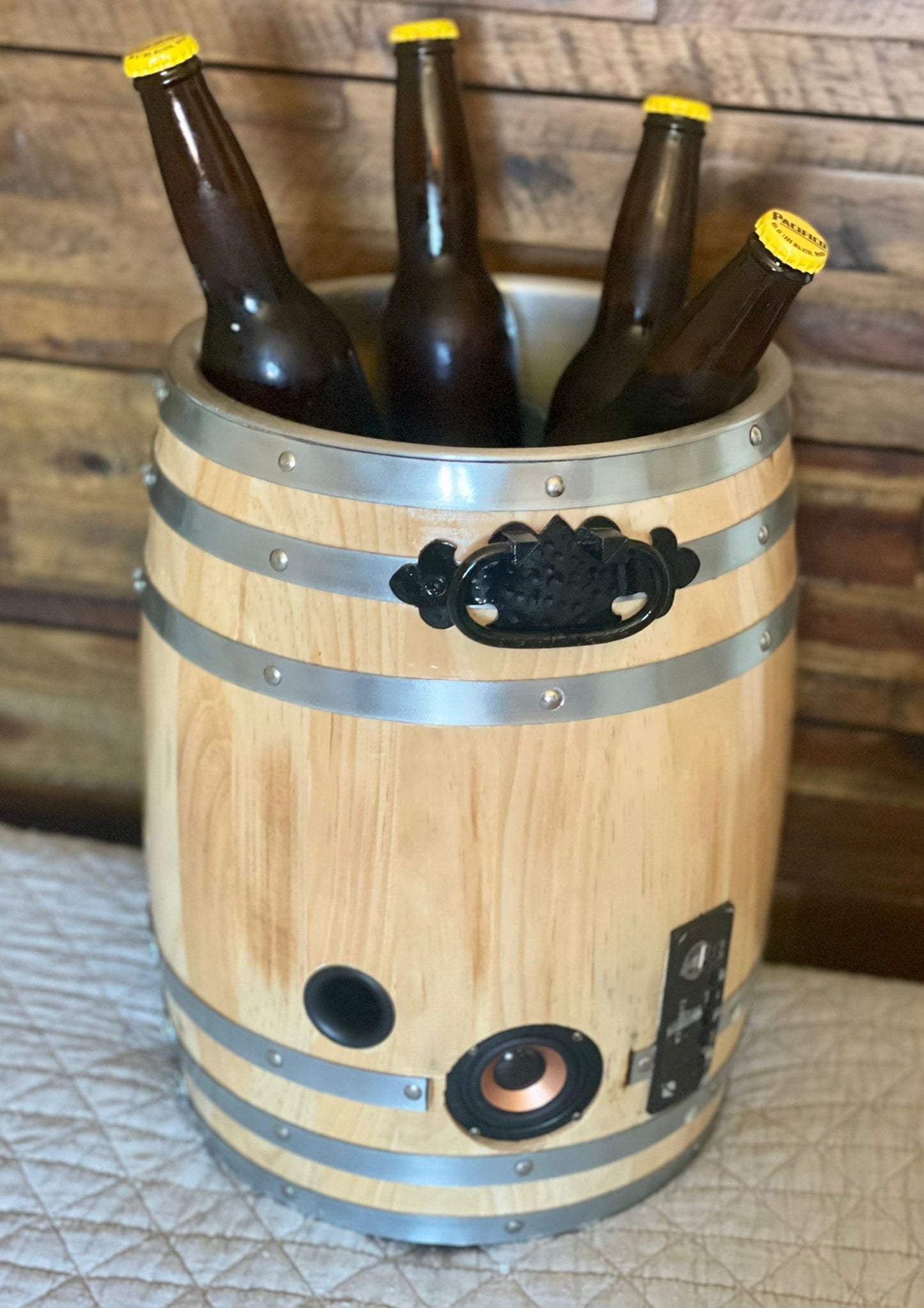 Personalized Barrel Cooler with Bluetooth Speaker