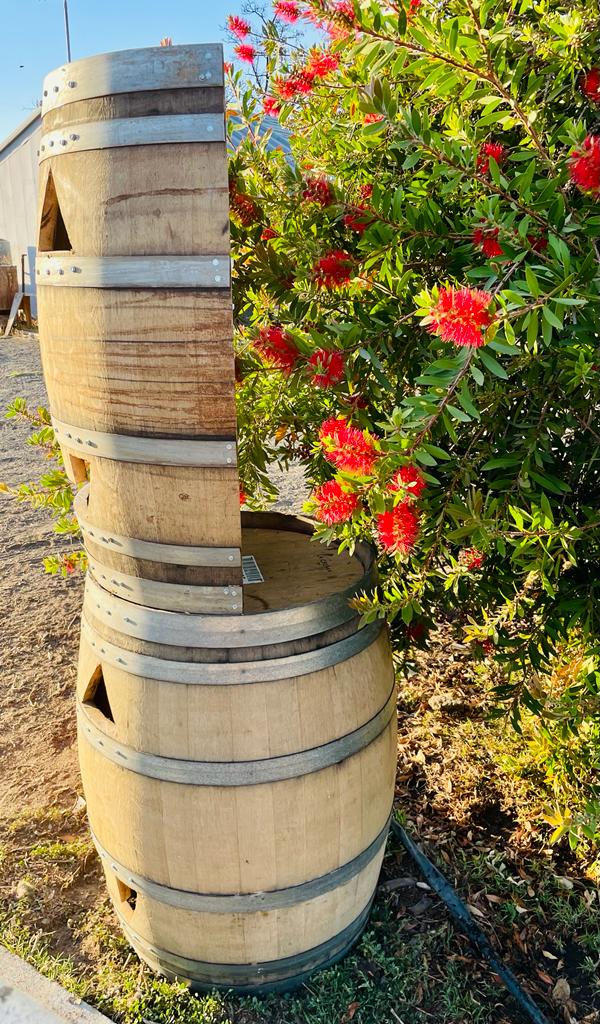 Halloween Oak Barrel Decoration / Vertical Half or Whole barrel / Lantern Wine Barrel