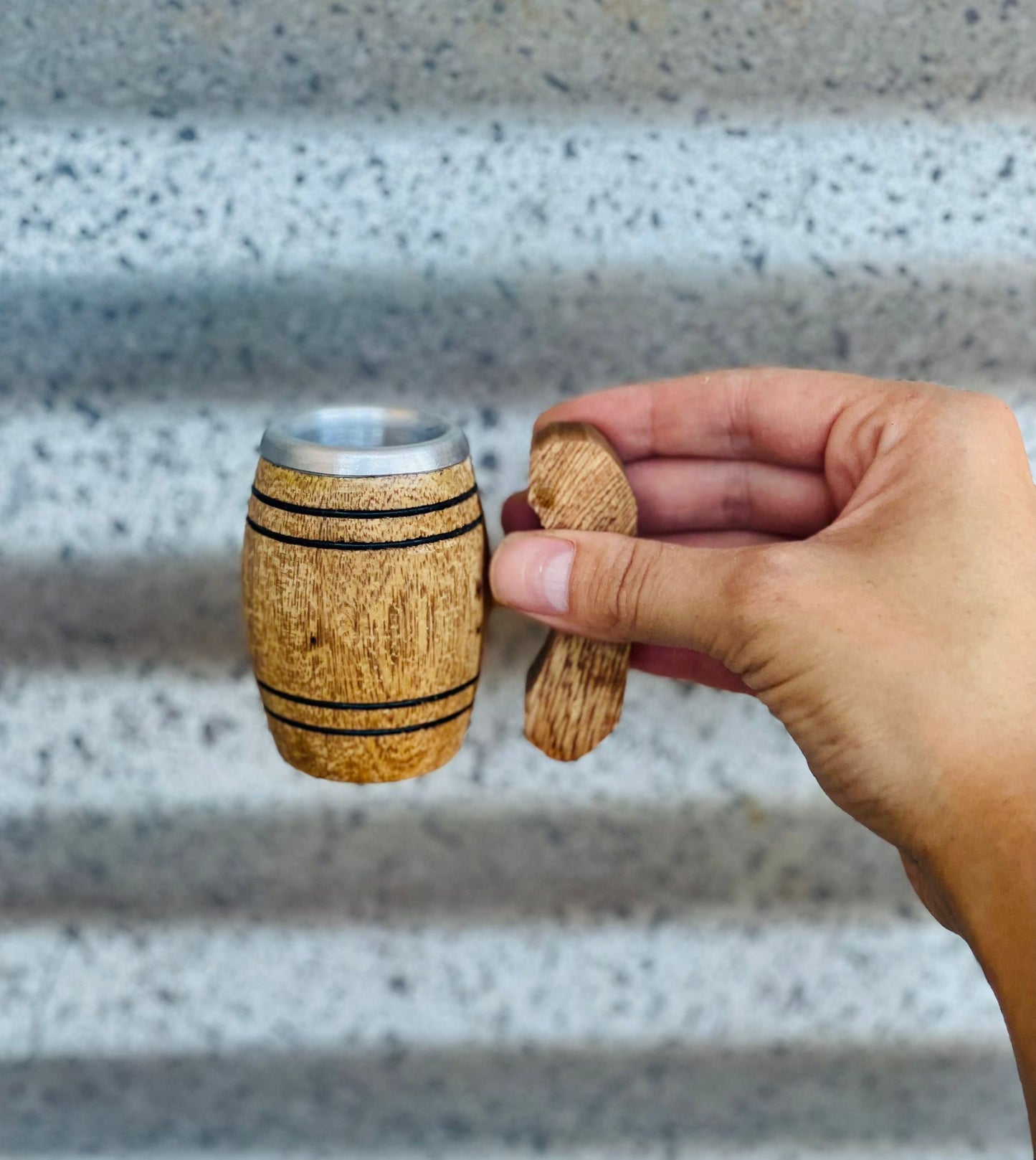 Personalized Mini Barrel Shot Glasses, Aluminum Lined