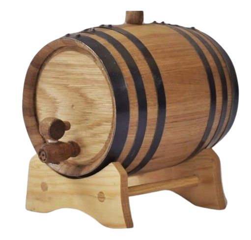 Twelve 1 Liter Aging Oak Barrels Black Hoops