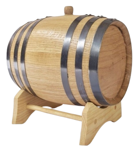 Twelve 1 Liter Aging Oak Barrels Black Hoops