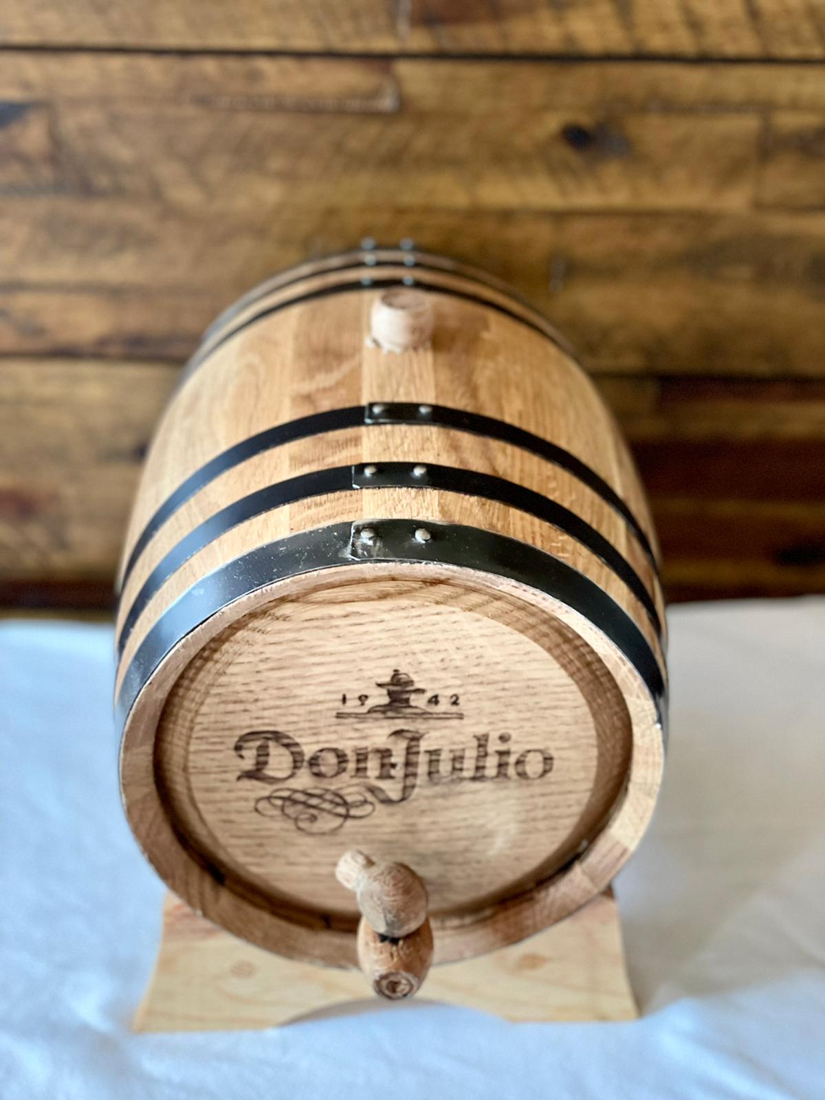 Twelve 1 Liter Aging Oak Barrels Black Hoops